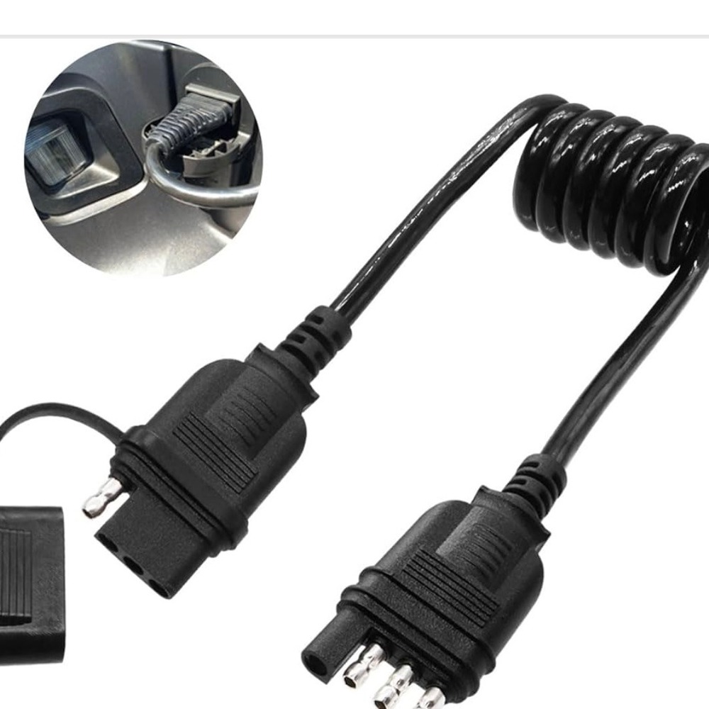 4 Way Flat Trailer Extension‎ Coiled Cable, 4 Pin Trailer Wire Extension Harness